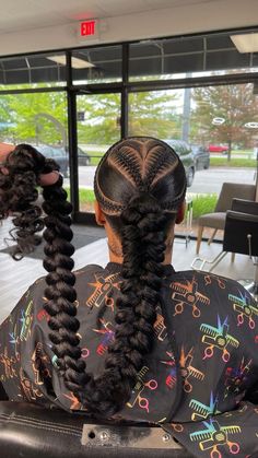 Creative Braid Hairstyles, Weave Ponytail Hairstyles, Sleek Ponytail Hairstyles, Weave Ponytail, Feed In Braids Hairstyles, Cute Braided Hairstyles, Braids Hairstyles Pictures, Braided Cornrow Hairstyles