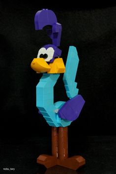 a lego figurine made to look like an angry bird