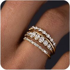 Each Set Of Rings Contains Unique Diamond Elements, Which Are Very Shiny And Fashion-Designed. Besides, There Are Simple Gold Rings In Each Set Which Are Suitable For Daily Wear. These Stacking Rings Can Be Worn Separately Or Stacked.There Are Enough Quantity To Meet Your Different Outfits, Match A Best Look For Yourself. These Gold Stacking Rings For Women Are Made Of Qualified Brass Material And Taking Of Great Plated Process. Hypoallergenic, High Polished Finish, Nickel Free, Lead Free, Not E Anniversary Bands For Her Stackable Diamonds Stacked Rings, Stacked Dainty Rings, Diamond Thumb Rings For Women, Gold Bands For Women Unique, Chunky Gold Diamond Ring, Emerald Ring Wedding Band, Three Stacked Wedding Rings, Funky Wedding Band, 3 Stacked Wedding Rings