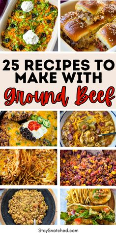 the best ground beef recipes to make with ground beef and other foods that are ready in under 30 minutes