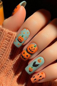 Decorating your nails for Halloween is a fun way to embrace the spooky season. This post contains 29 different Halloween nail designs you can create at home. Ideas, black, designs, art, cute, Disney, spooky, unique, simple, short, subtle, art, acrylic, almond, orange, easy Pumpkin Face Paint, Spooky Halloween Nails, Nails For Halloween, Halloween Nail Ideas, Pastel Nail Art