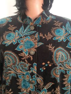 Notations Women L Shirt Jacket Paisley Designer Fashion Chic Christmas Gift   | eBay Chic Christmas Gifts, Paisley Print Shirt, Jacket Shirt, Chic Christmas, Women Jacket, Unique Boutique, Shoulder Cut, Print Placement, Fashion Chic