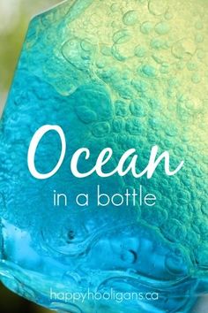 the ocean is in a bottle