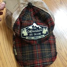 Super Cute Mountain Girl Hat! New With Tags, Perfect For The Fall And Winter! Casual Brimmed Hats For Camping, Casual Hiking Hat With Short Brim, Casual Short Brim Hat For Hiking, Casual Plaid Hat With Curved Brim, Adjustable Plaid Cap, Casual Short Brim Hat For Camping, Fall Outdoor Cap, Fall Season Short Brim Baseball Cap For Outdoor, Outdoor Fall Baseball Cap With Short Brim