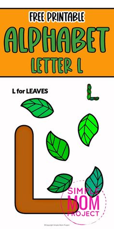 the free printable alphabet letter i for leaves