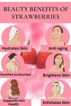 https://pin.it/7jarnFS Benefits Of Strawberries, Fruit Benefits, Promote Hair Growth, Natural Exfoliant, Face Beauty, How To Exfoliate Skin, High Water, How To Make Diy, Promotes Hair Growth