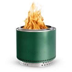 an image of a fire in a can