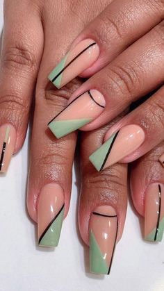 Coffin Nails Designs, Fancy Nails, Dope Nails, Short Acrylic Nails, Nail Arts, Best Acrylic Nails, Long Acrylic Nails