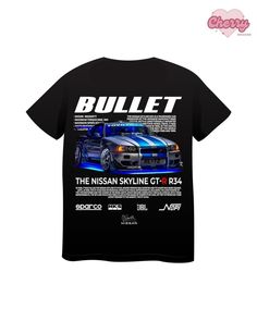 Skyline Gtr R34, Striped Tshirt, Nissan Gtr Skyline, Nissan Skyline Gtr, Car Shirts, Skyline Gtr, Skyline Gt, Blue Car, Nissan Skyline