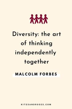 a quote from malcolm forrest about the art of thinking independently together with two people holding hands