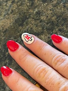 Kansas State University Nails, Kansas City Chiefs Nail Art, Ku Nails Kansas Jayhawks, Colour Tip Nails, City Nails