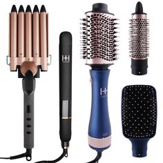 Get prepared to unleash your inner top-gun stylist with the Hot & Hotter Dangerous Styles Bundle. This thrilling bundle features the versatile Hot & Hotter Interchangeable Dryer Brush, perfect for creating a range of high flying styles effortlessly. The set also includes the Hot & Hotter Extra Long Ceramic Digital Flat Iron 1 Inch and the Hot & Hotter 5 Barrel Digital Ceramic Curling Iron 3/4 Inch, both equipped with cutting-edge technology for creating daring looks. Hot & Hotter All-In-One Inte Dryer Brush, Ceramic Flat Iron, Oval Brush, Hair Dryer Brush, Frizz Free Hair, Glamorous Hair, Fast Hairstyles, Straightening Brush, Wig Caps