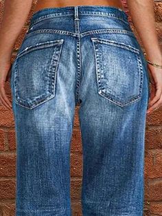 Fly Clothing, Straight Legged Jeans, Denim Style Casual, Cowgirl Jeans, Casual Denim Jeans, Straight Denim Jeans, Ripped Pants, Look Casual Chic, Fly Outfit