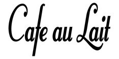 the word cafe au lait written in black ink