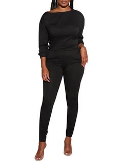 Material:50-70% Polyester & Spandex. Features:Stretchy. solid color. ruched. off shoulder. long sleeve. t-shirt. bodycon. long pants.Style: CasualPackage Include:Two-piece outfit. Cute Date Outfits, Cute Date, Legging Pants, Sun With Sunglasses, Custom Size Dresses, Lace Dress Long, Plus Size Swimsuits