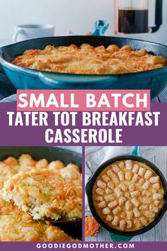 small batch tater tot breakfast casserole