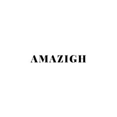 the word amazih written in black on a white background