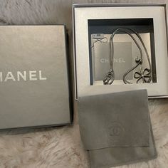 Like New Chanel 5 Lucky Clover Necklace In Sterling Silver. So Beautiful And In Outstanding Condition. Rare Find! Chanel 5, Chanel No 5, Clover Necklace, Chanel Jewelry, Lucky Clover, So Beautiful, Womens Jewelry Necklace, Silver Color, Chanel