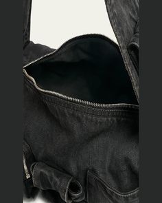 Balenciaga "Superbusy" shoulder bag in washed denim cotton     Shoulder strap with two flap pouches     Zip top closure     Exterior, two flap pouches, three zip pouches, one slip pocket, and one zip pocket     Approx. 5.1"H x 14.6"W x 4.7"D    Wipe clean    Made in Italy Denim Bags With Pockets For Streetwear, Denim Streetwear Bags With Pockets, Streetwear Denim Bags With Pockets, Urban Shoulder Bag With Pockets For Streetwear, Urban Style Shoulder Bag For Streetwear With Pockets, Urban Bags With Multiple Pockets, Streetwear Cotton Bags With Pockets, Cotton Streetwear Bags With Pockets, Streetwear Canvas Bags With Pockets