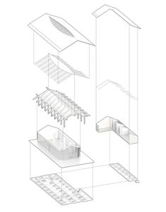 an architectural drawing shows the structure of a building