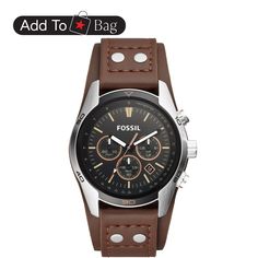 in stock Leather Chronograph Watch With Subdials For Everyday, Masculine Everyday Watch Accessories, Brown Chronograph Watch With Round Dial For Outdoor, Brown Outdoor Chronograph Watch, Brown Watch Accessories With Subdials, Masculine Brown Watch Accessories With Subdials, Masculine Brown Leather Watch, Brown Analog Chronograph Watch For Outdoor, Outdoor Leather Automatic Watches