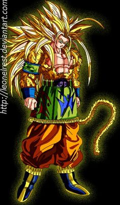 the dragon ball super saiyan is in action with his yellow hair and blue eyes