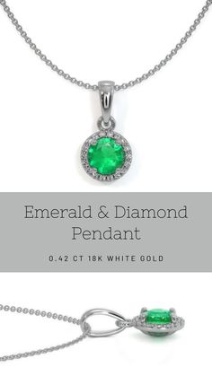 The emerald has a brilliant cut, very slightly included clarity grade (graded at eye level), medium color intensity, and an excellent polish. The origin of this emerald is Zambia. #cutejewelrynecklaces #personalizedjewelrynecklace #trendynecklaces #emeraldgemstones #emeraldnecklacesimple Diamond Pendant Set, Diamond Pendant Sets, Emerald Gem, Emerald Pendant, Emerald Necklace, Trendy Necklaces, Emerald Jewelry, Zambia, Natural Emerald