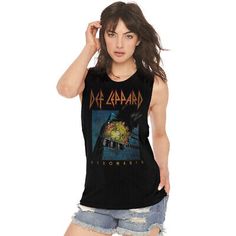 Find ideas๏ฟฝand inspiration for DEF LEPPARD Womens Tank Top Pyromania Metal Rock N Roll Sleeveless New Black Tee, Women's Tops Summer Concert Sleeveless Tank Top, Sleeveless Grunge Vest For Concerts, Grunge Sleeveless Vest For Concerts, Sleeveless Tank Top For Summer Concerts, Sleeveless Band Merch Top For Streetwear, Sleeveless Band Merch Tops For Concerts, Band Merch Graphic Print Tank Top, Band Merch Graphic Print Sleeveless Tank Top, Band Merch Sleeveless Tank Top With Graphic Print