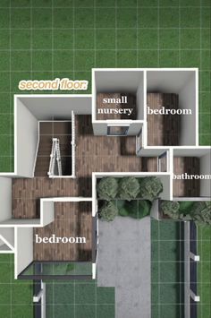 an overhead view of a floor plan for a house