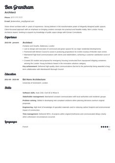 a professional resume with no work experience on the page, it is not easy to use