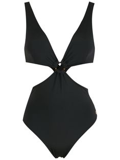 Black cut-out swimsuit from BRIGITTE featuring V-neck, cut-out detailing, elasticated trim, shoulder straps, medium coverage, elastic polyamide fabric, mid-weight stretch fabric, lining, fresh touch and this item is true to fit. Designer Jumpsuits, Swimsuit Black, Cut Out Swimsuits, Black Swimsuit, Leotards, Shoulder Straps, Stranger Things, Dream Closet, Bathing Suits