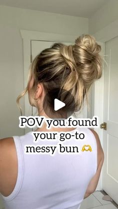 WIMBERLY’S | BEAUTY BAR on Instagram: "This is the best! @laineyostrom POV you found your go-to messy bun! 🫶save and try! 
-
#messybuntutorial #viralhairstyles #viralhair #trendyhairstyles #trendyhair #hairups #hairbun #hairbunstyle #bohobun #bohohair #bohohairstyle #hairreel" Top Messy Bun Tutorials, Big Messy Bun For Long Hair, Messy Beach Bun, Pretzel Buns Hairstyle, Messy Bun Hairstyles Tutorials, How To Make A Messy Bun, Hairbuns Hairstyles, Hair Buns For Long Hair, Easy Messy Buns For Long Hair