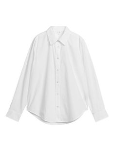 Classic White Shirt, Zara Shirt, French Women, Shirts Blouses, Poplin Shirt, White Shirts, Poplin Fabric, Straight Cut, White Tops