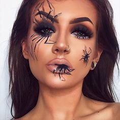 Beautiful Halloween Makeup, Cute Halloween Makeup, Halloween Makeup Diy, Halloween Beauty