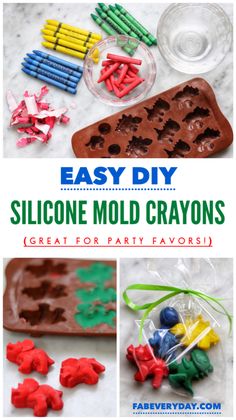 an easy and fun recipe for kids to make with melted mold crayons