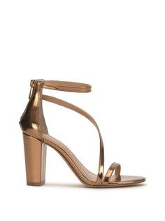 Sloyan High Heel Sandal in Bronze Bronze Shoes, Bronze Heels, Brown Block Heels, Heels Prom, Dream Prom, Outfit Shopping, Prom Heels, Summer Heels, Brown Heels