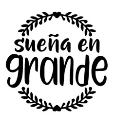 the phrase's in spanish and english are handwritten with black ink on a white background