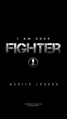 i am user fighter mobile legend on the cover of an iphone case, which is black and white