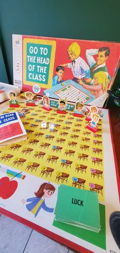 an old board game sitting on top of a table