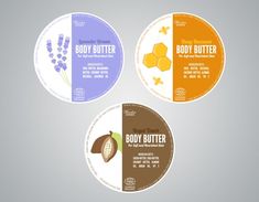 three different types of body butter