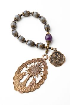 SAVE TODAY WHEN YOU SIGN UP FOR OUR NEWSLETTER Receive updates on upcoming sales, discounts and new products by signing up for newsletter using this link: http://bit.ly/TeamBelieversSave ♦ ITEM DESCRIPTION ♦ Beautiful heirloom quality and vintage-looking catholic rosary is perfect holiday gift or gift for someone special and for celebrating one of the sacraments. Feel confident you're ordering a beautiful rosary by looking at my shop reviews. This chaplet is made of 8mm labradorite Hail Mary bea Healing Jewelry With Miraculous Medal And Round Beads, Spiritual Healing Jewelry With Miraculous Medal, Metallic Wrapping Paper, Beautiful Rosary, Pocket Rosary, Catholic Rosary, Hail Mary, Rosary Catholic, Catholic Gifts