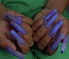 Purple Extra Nails, Purple Chrome Coffin Acrylic Nails, Purple Claw Nails, Xl Long Acrylic Nails Purple, Purple Chrome Nails, Sabre Laser, Retro Nails, Goth Nails, Really Cute Nails