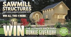 I just entered to WIN the Ultimate Bunkie Cabin package and you should too! Click the photo to ENTER THE GIVEAWAY NOW Bunkie Cabin, Bunkie Life, Diy Skylight, Bunkie Ideas, Garden Planing, She Shed Interior, Cedar Wood Projects, Shed Interior, Camper Trailer Remodel