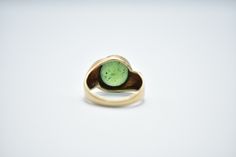 - vintage - tested 10k Gold - green aventurine - stone measures approx: 12mm x 10mm - weighs 4.4 grams - size 8 Heirloom Green Opal Round Ring, Heirloom Green Opal Ring, Green Emerald Oval Cabochon Ring Stamped 14k, Collectible Green Emerald Ring In 14k Gold, Collectible 14k Gold Emerald Ring, Vintage Green Opal Ring For Anniversary, Vintage Green Opal Round Ring, Green Oval Cabochon 14k Stamped Jewelry, Green 14k Gold Emerald Ring Collectible