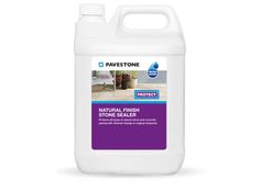 a gallon of natural finish stone sealer on a white background with the words, pawstone