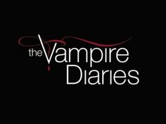 the vampire diaries logo on a black background