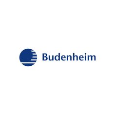 the budenheim logo is shown on a white background