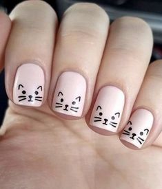 Nail Art For Kids, 3d Nail Art Designs, Nail Art Designs Images, Unghie Nail Art, Cat Nail, Asian Nails, Nail Art For Beginners