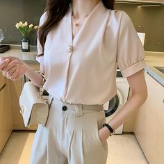 Satin Tops, Headwear Fashion, Korean Shorts, Chiffon Shirt Blouse, Turban Headwrap, White Caps, Women Blouses, Satin Top, Blouse Shirt