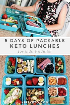 the 5 days of packable keto lunches for kids and adults